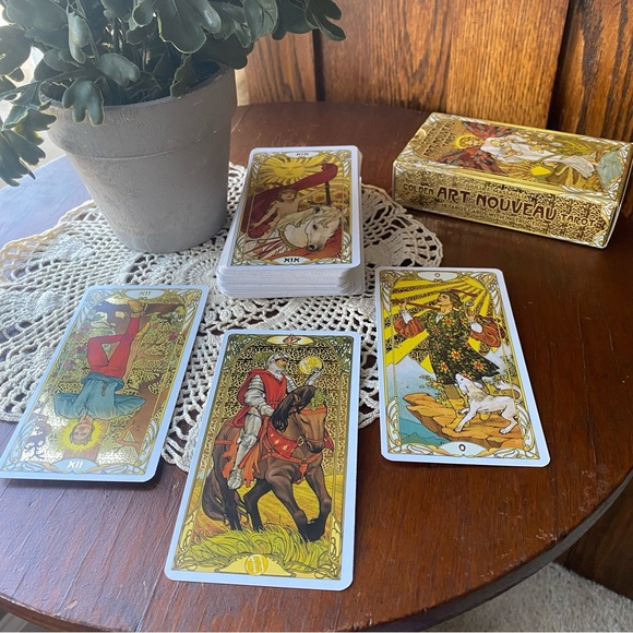 2 Tarot Learning Decks. Golden Art Nouveau Tarot Deck & Easy Tarot. - Picture 5 of 9